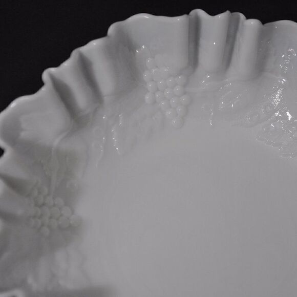 Imperial Glass Company Milk Glass With Grape Pattern - Picture 5 of 6